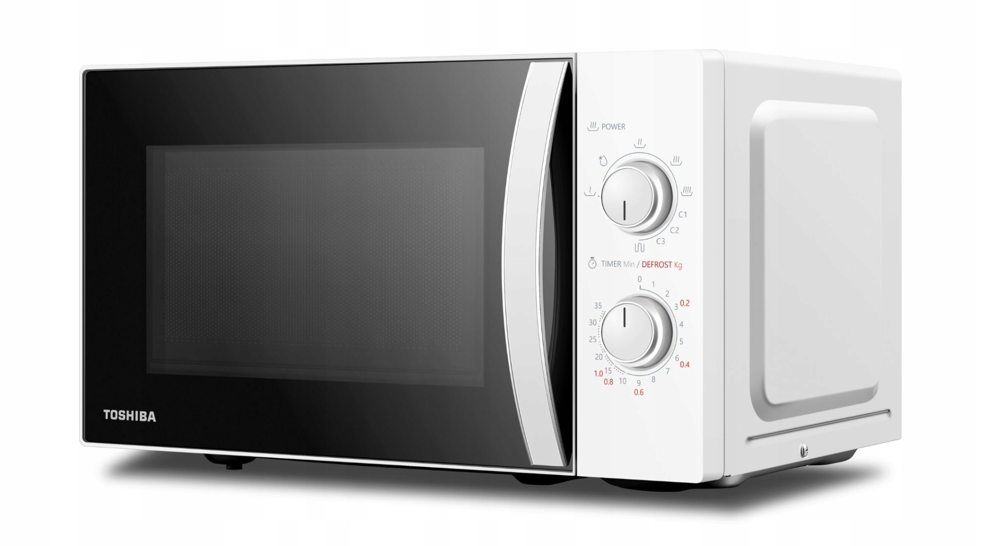 Mikrofalówka Kuchenka Toshiba z Grillem 1000W Biała proste sterowanie