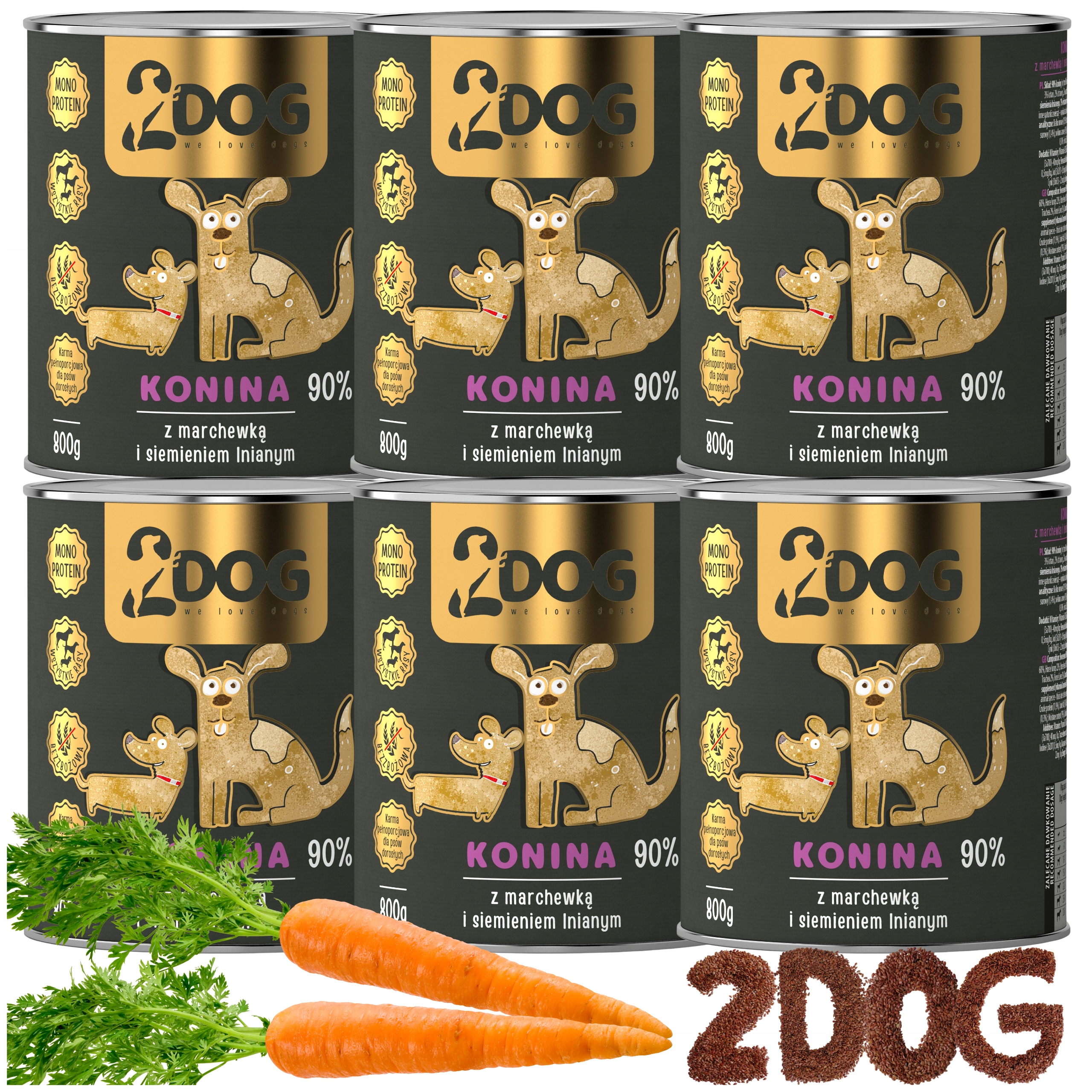 Levně Vlhké krmivo pro psy s koněm a semínkem 800 g Monoproteinové Hypoalergenní