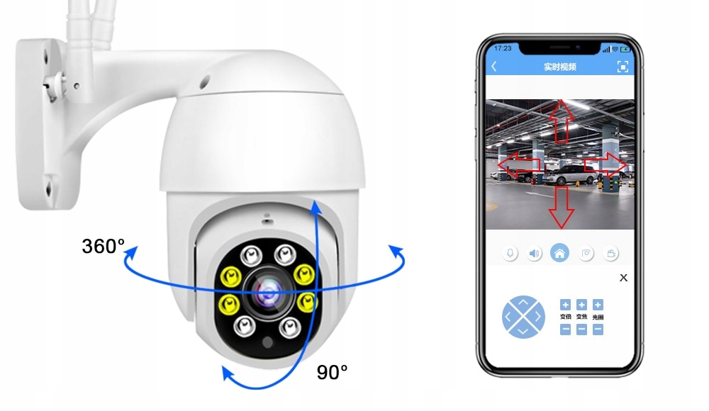 8MPX 4K KAMERA OBROTOWA WIFI PTZ Auto Tracking Kod producenta XXX