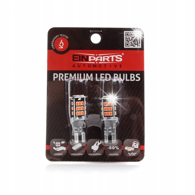 Żarówki W16W Red T15 WR16W Led Czerwone Wsuwane 30SMD 3020 Canbus 2 Szt/kpl