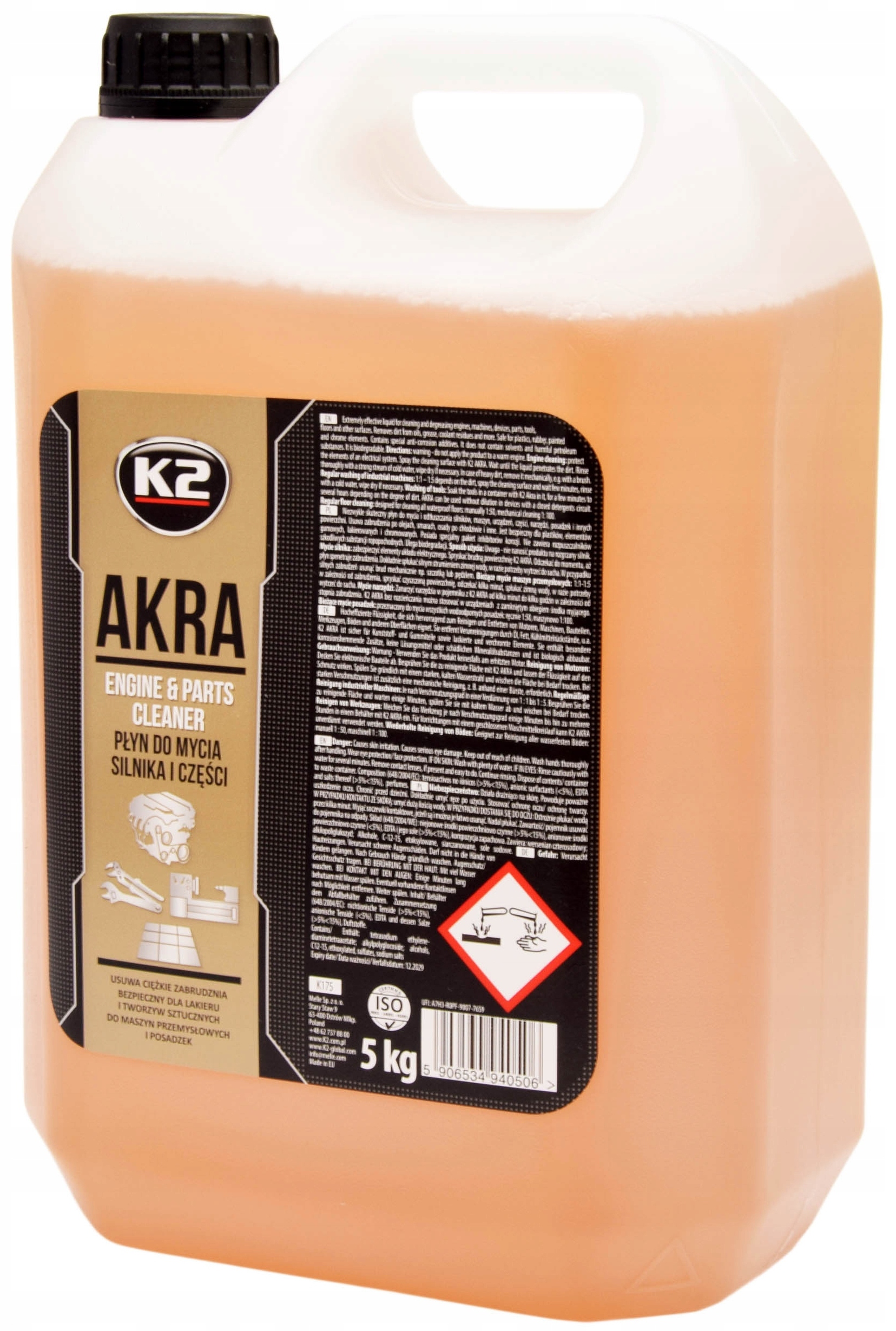 K2 AKRA PŁYN DO MYCIA SILNIKA CZĘŚCI SILNIKÓW 5 L