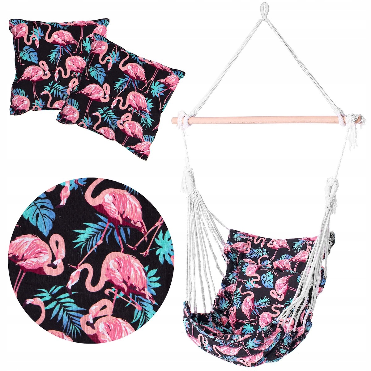 FOTEL BRAZYLIJSKI WISZĄCY HUŚTAWKA OGRODOWA HAMAK KRZESŁO HAMAKOWE BOHO Stan opakowania oryginalne