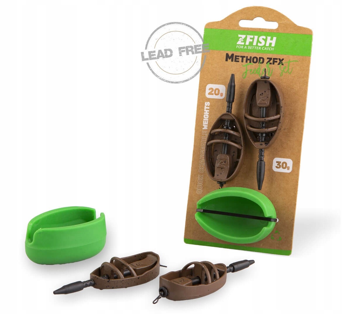 Zfish Zestaw 2 koszyków 20g,30g foremka Feeder Set Zfx 9653