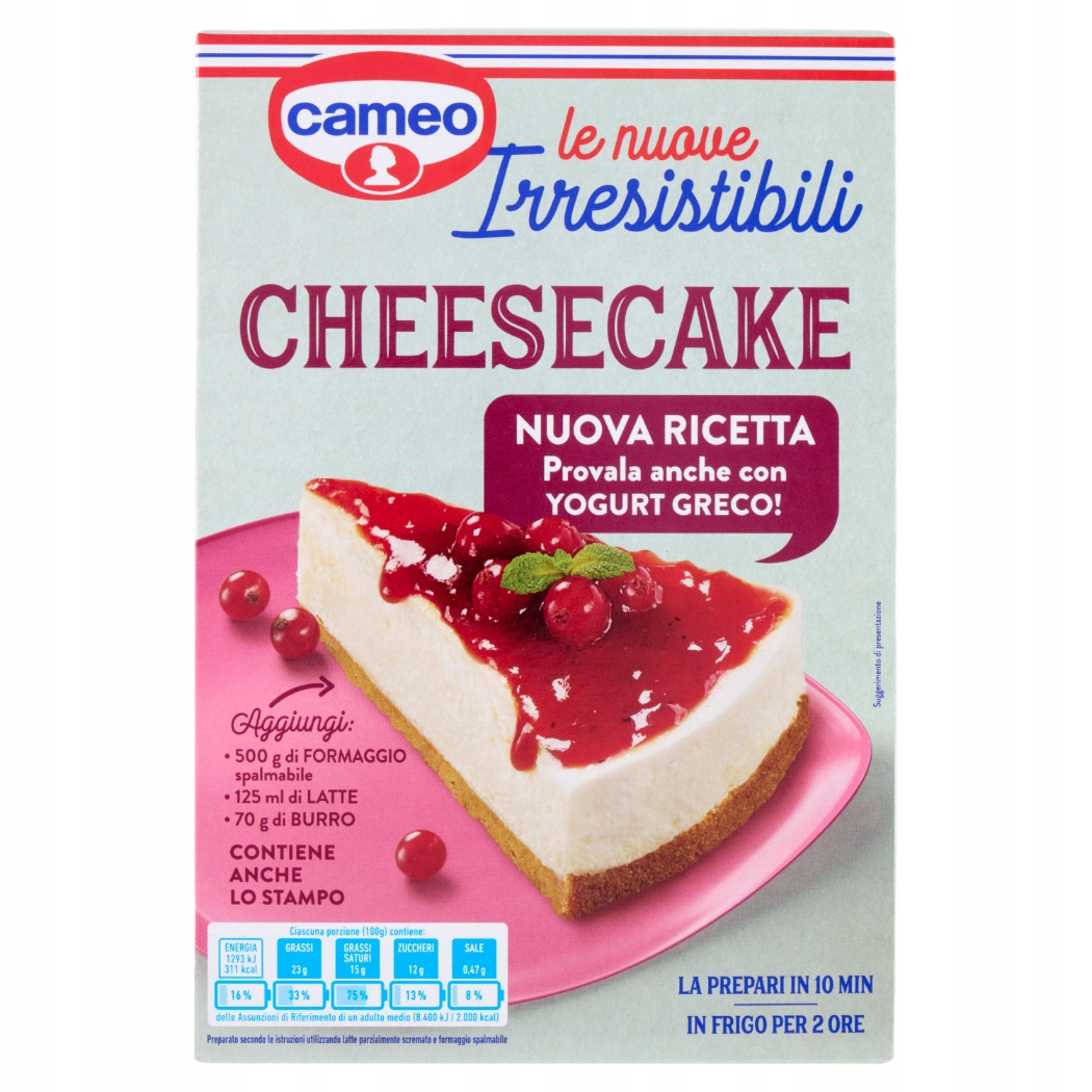 Levně 4X Cheesecake tvarohový koláč na řeckém jogurtu 217 g Cameo