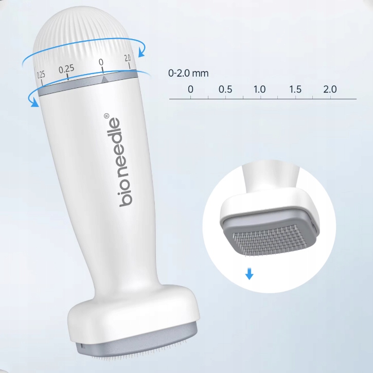 DERMA STAMP MICRO IGŁA Z REGULOWANĄ IGŁĄ 0MM-2.0MM PROFESJONALNA Model Microneedling