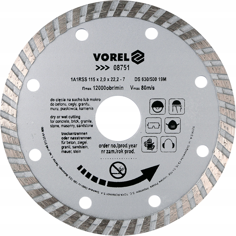 

Tarcza Diamentowa Turbo Segment Beton Cegła 115mm