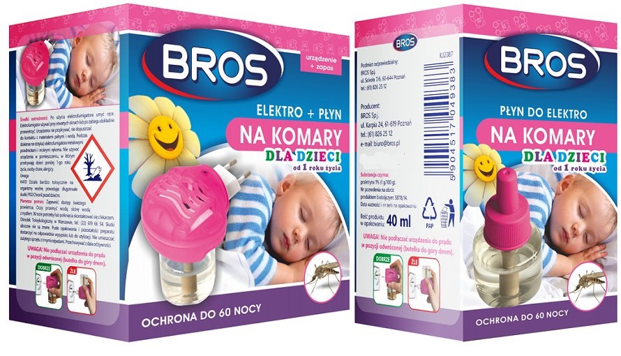 

Bros Elektro Dzieci 60 Nocy 2 Zapasy Komary Płyn
