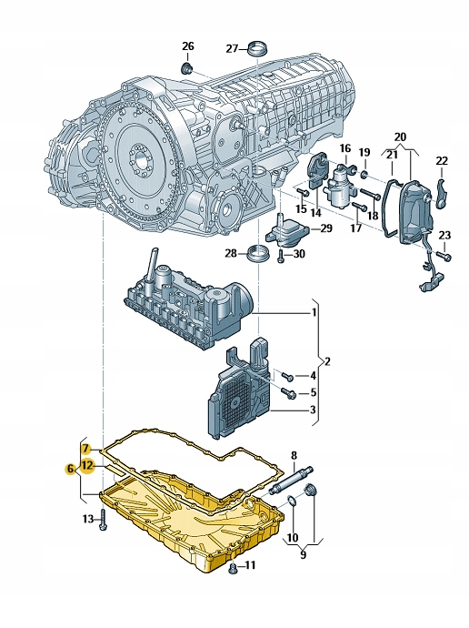 MISKA OLEJOWA SKRZYNI BIEGÓW AUDI A4 A5 A6 A7 Q5 Producent części Audi OE