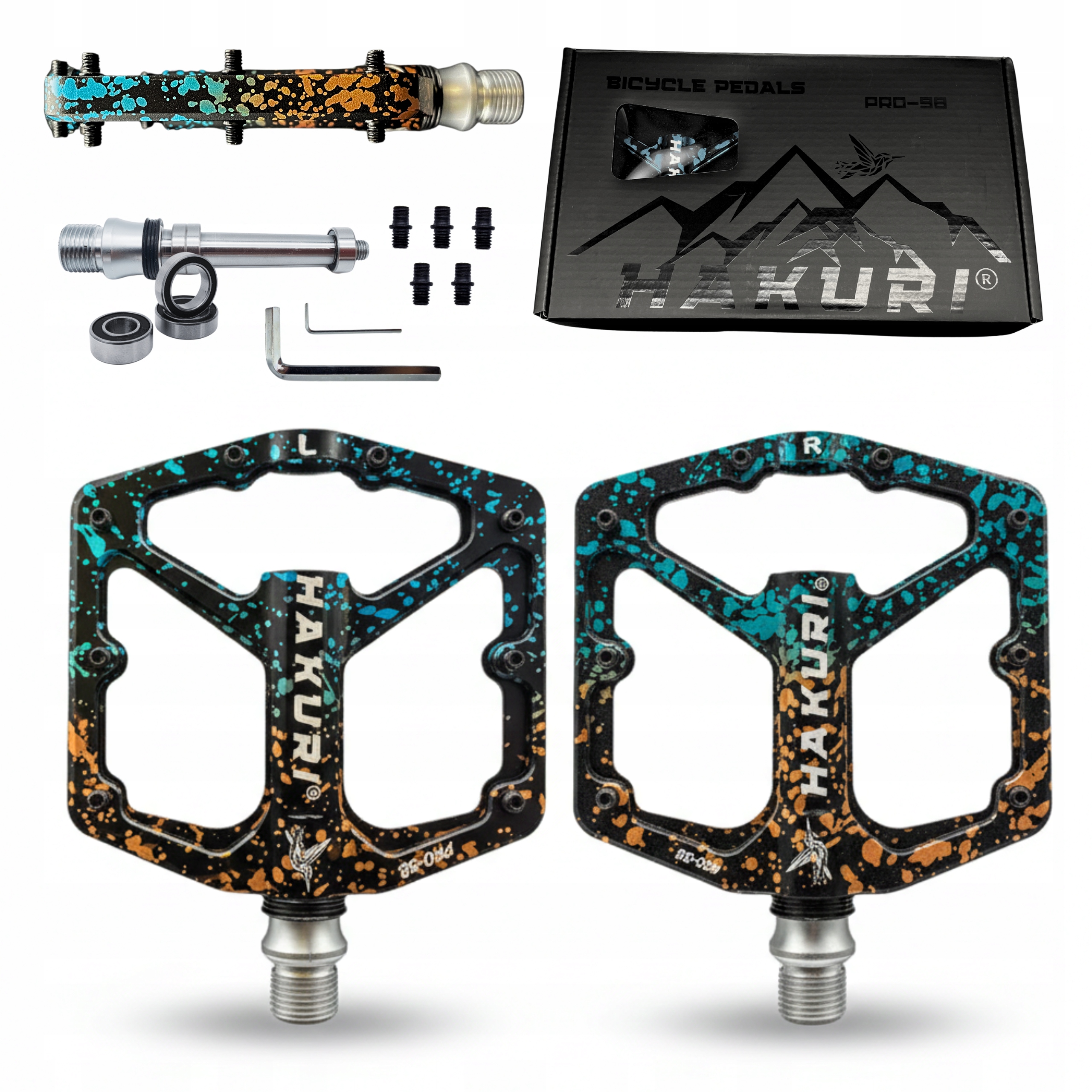 Aluminiové Cyklistické Pedály Platformové s kolíky 3 strojová ložiska Lehké