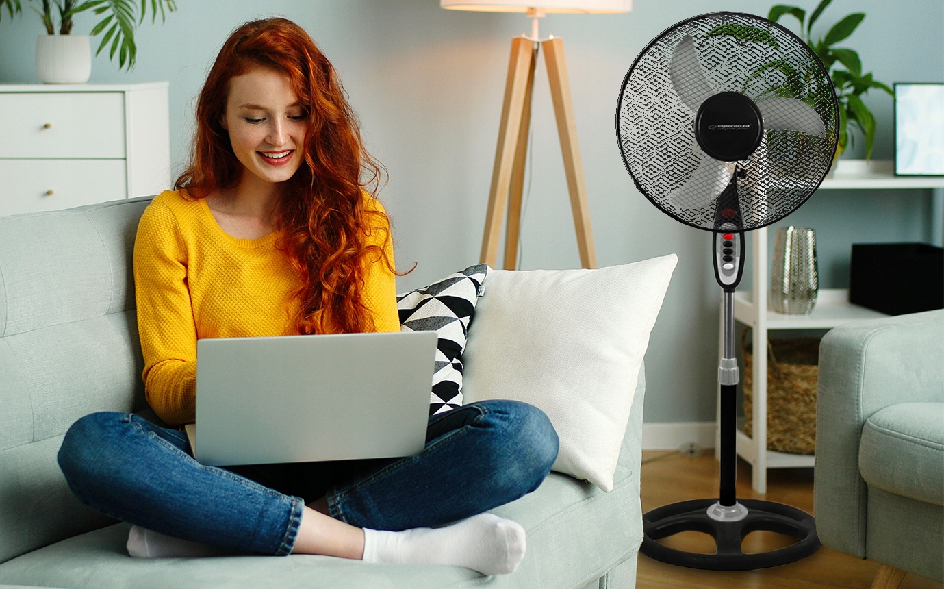 STOJĄCY WIATRAK PODŁOGOWY DO DOMU CICHY WENTYLATOR Marka Esperanza