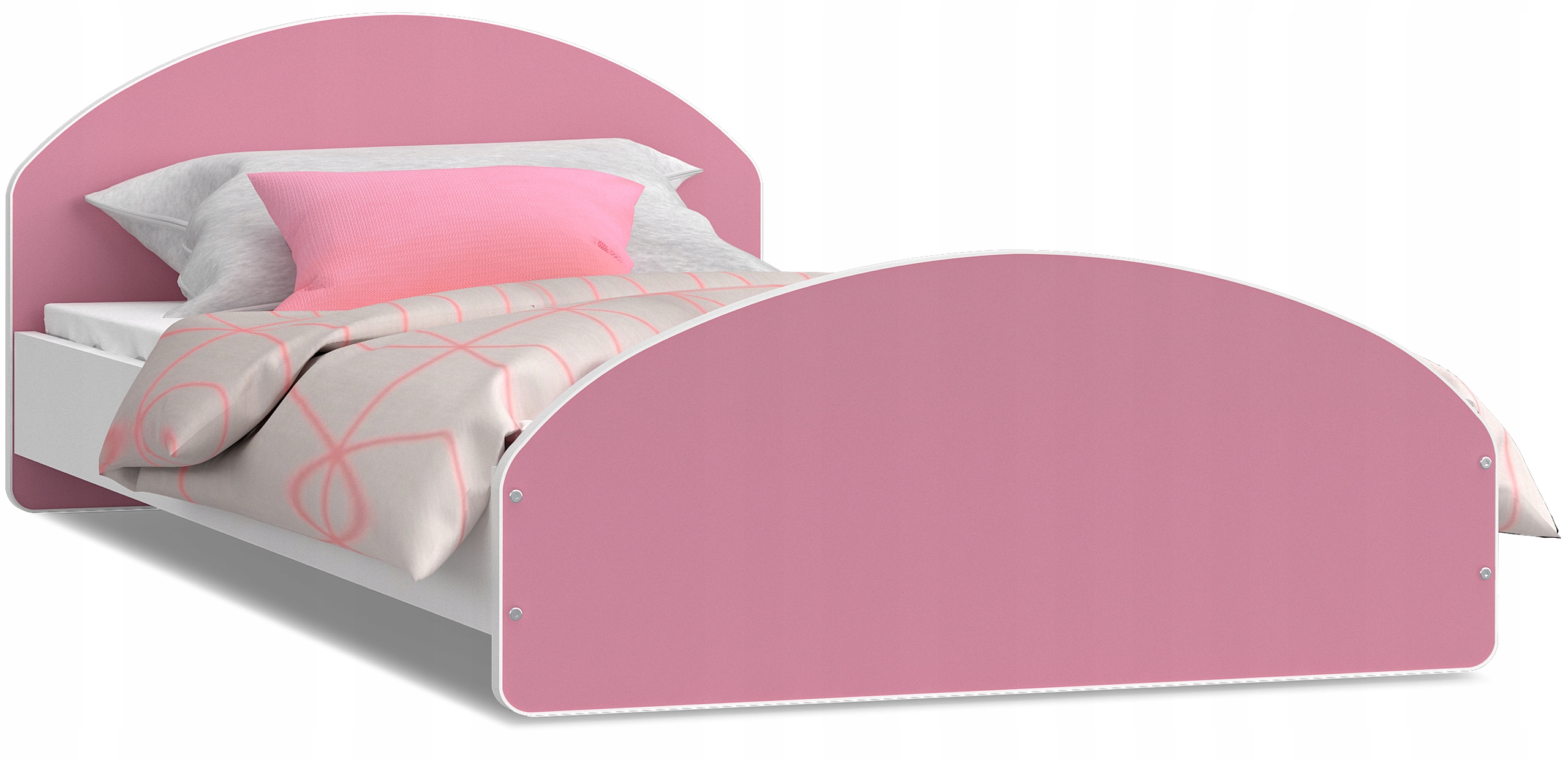 Postel pro mláděž 200x90 růžová matrace Cross