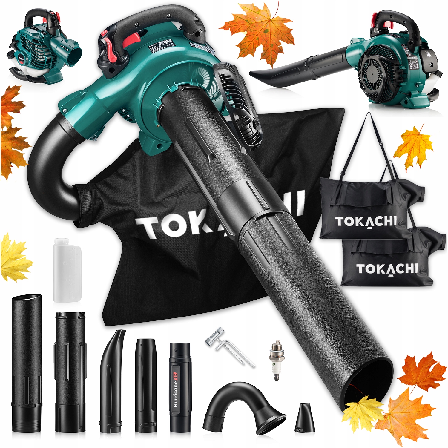 Dmuchawa Spalinowa Do Liści 4w1 Ogrodowa Odkurzacz Z Rozdrabniaczem Mocna