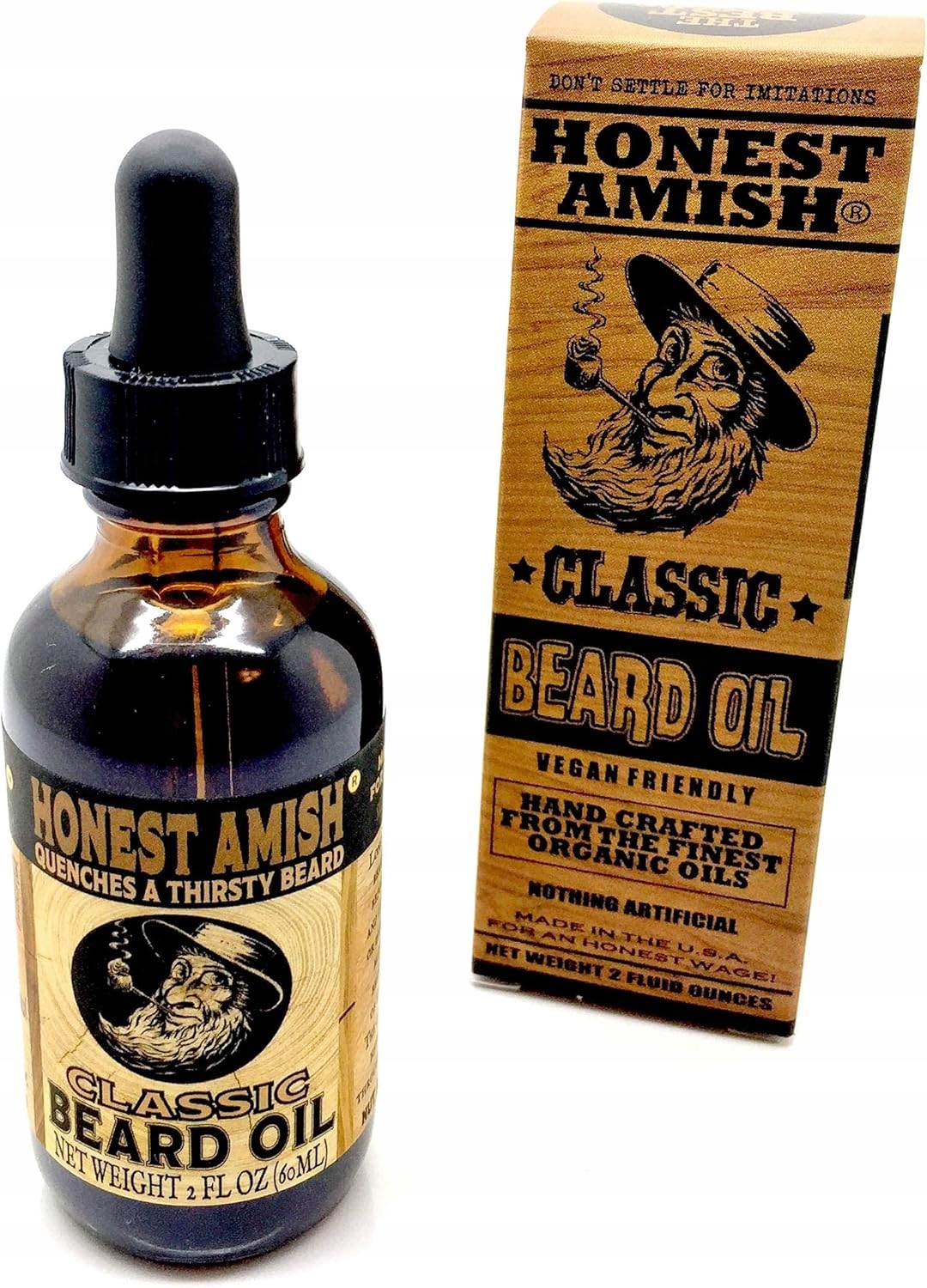 Honest Amish Classic Beard Oil naturalny olejek do brody Usa