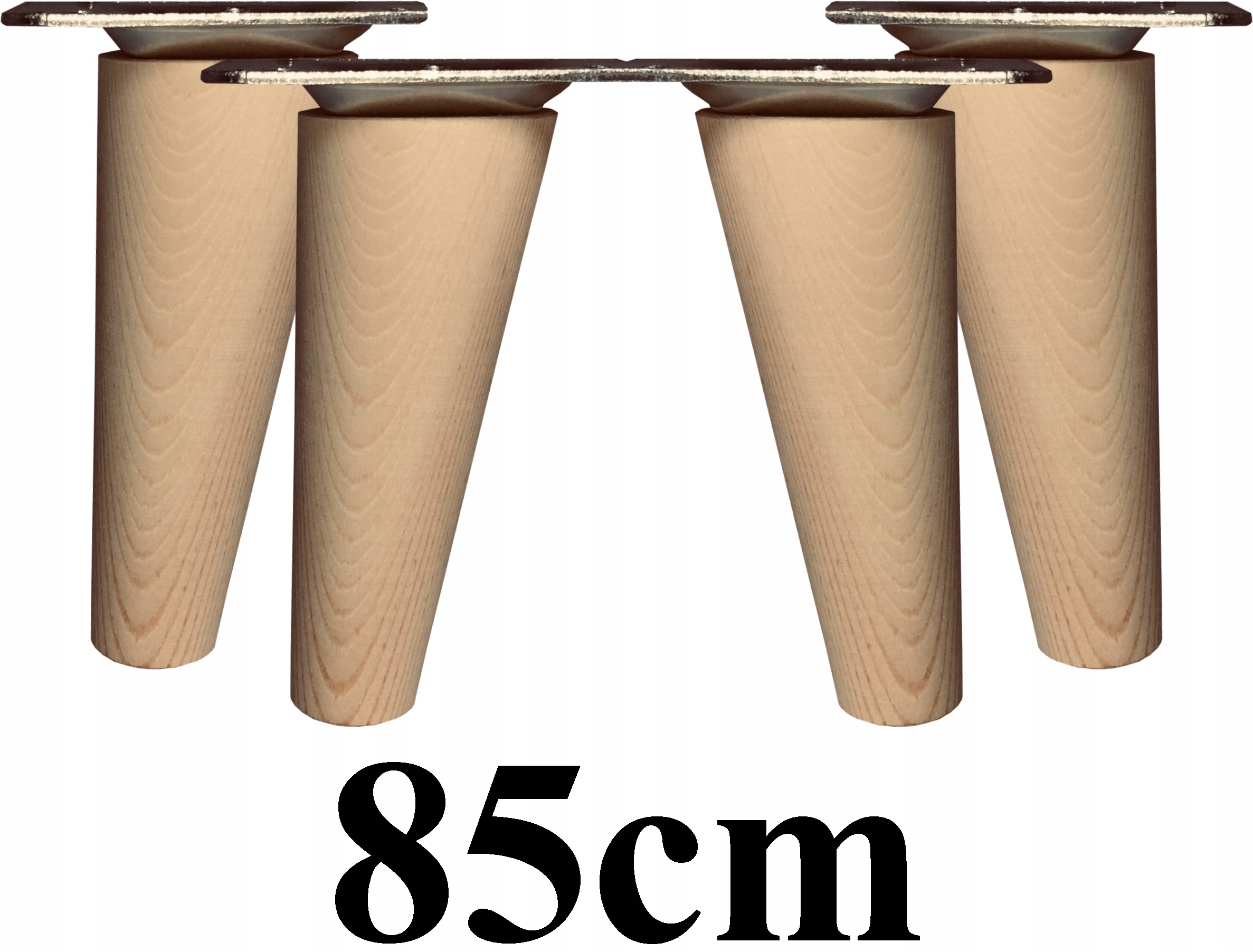 Drevené šikmé nohy 85 cm 4ks plechy