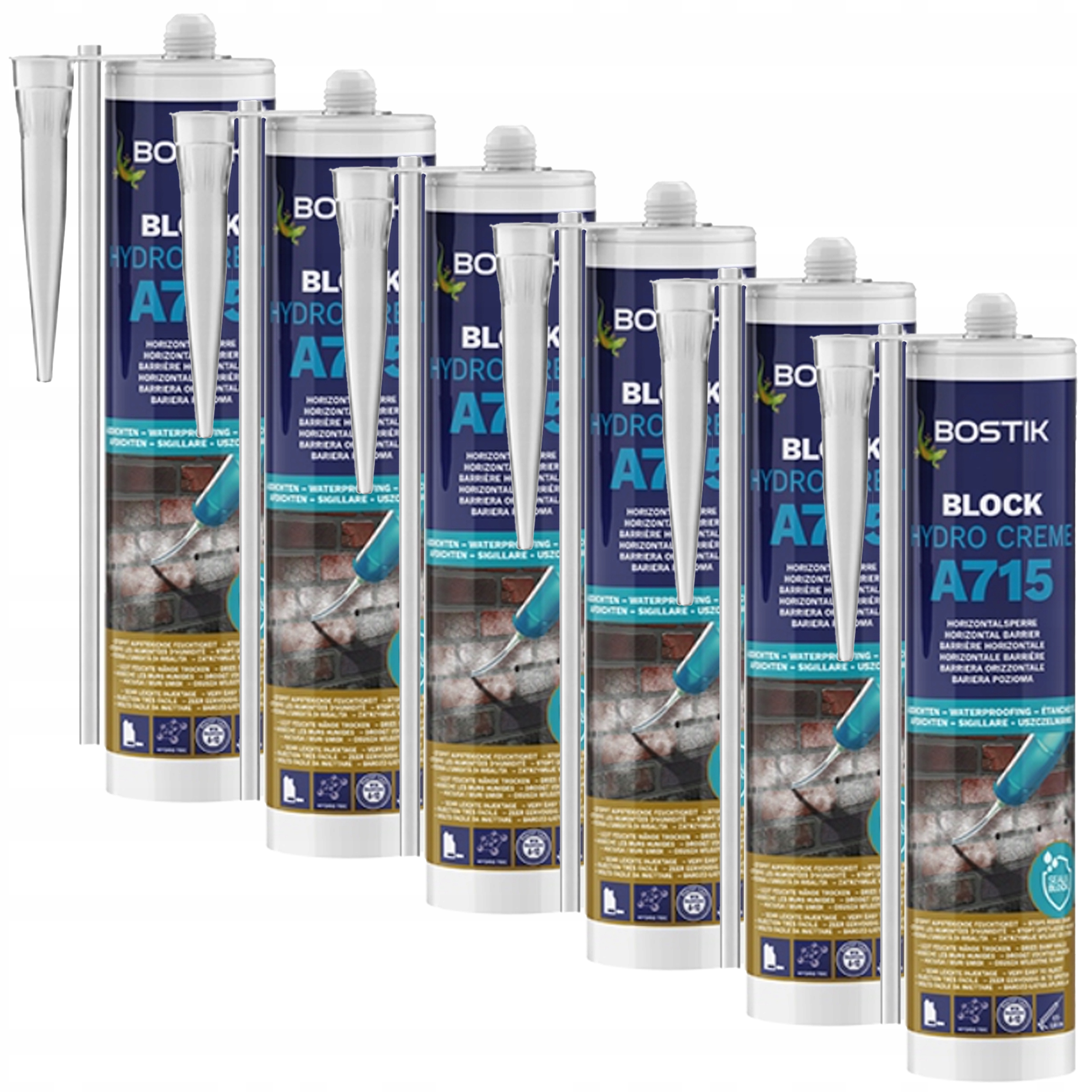 6szt Preparat do iniekcji Bostik Block A715 Hydro Creme 290 ML