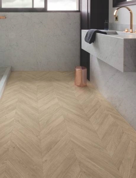 Panele Podłogowe Dąb Chevron Ciemnoszary Wodoodporne AC4 8 mm V2 1.9m2 Stan opakowania oryginalne