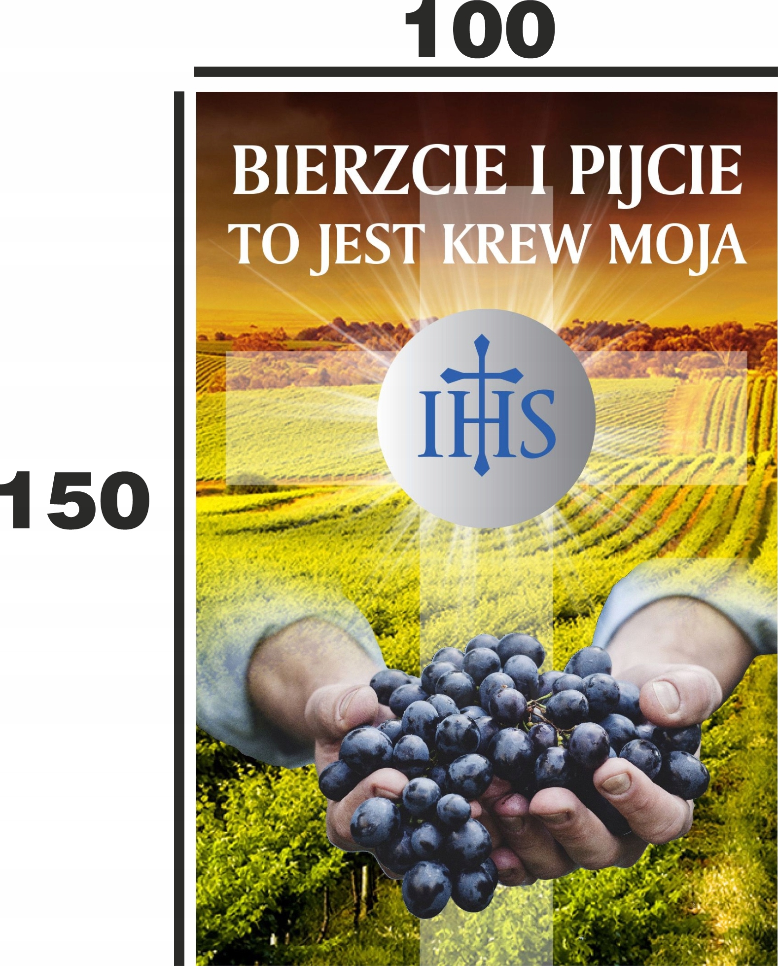 Baner ozdobny NA BOŻE CIAŁO 100x150cm