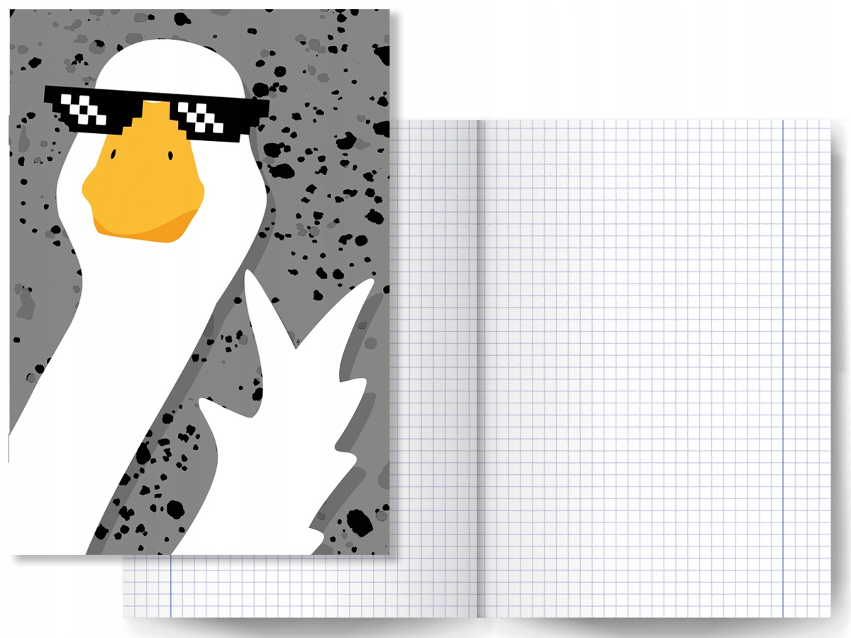 Zeszyt 60k Gęś Pipa Pluszak Maskotka HIT 5 sztuk Marka Delta-Graphix