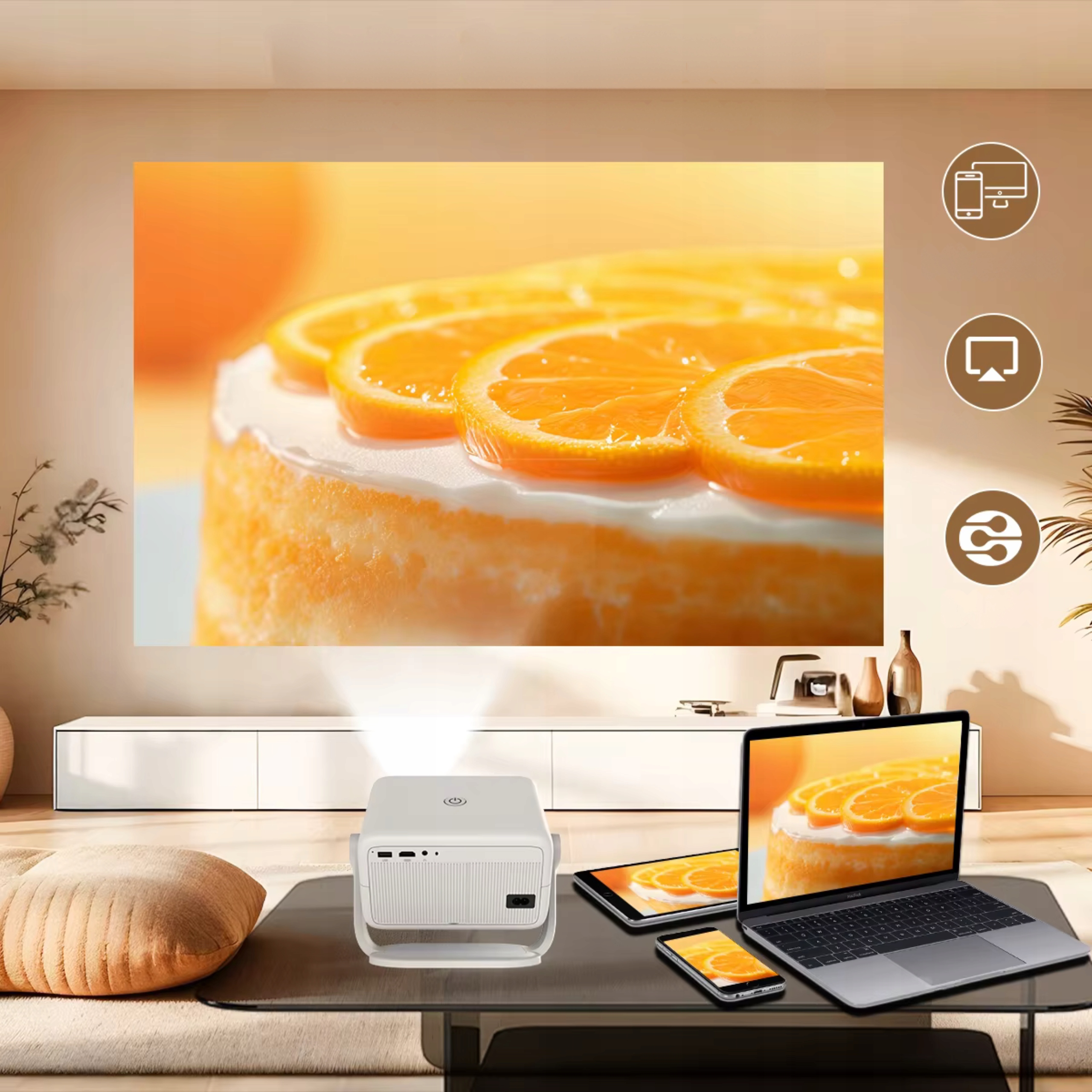 PROJEKTOR SMART MULTIMEDIALNY MAGCUBIC L018 4K ANDROID 1080p 650 ANSI 2025 Kod producenta L018