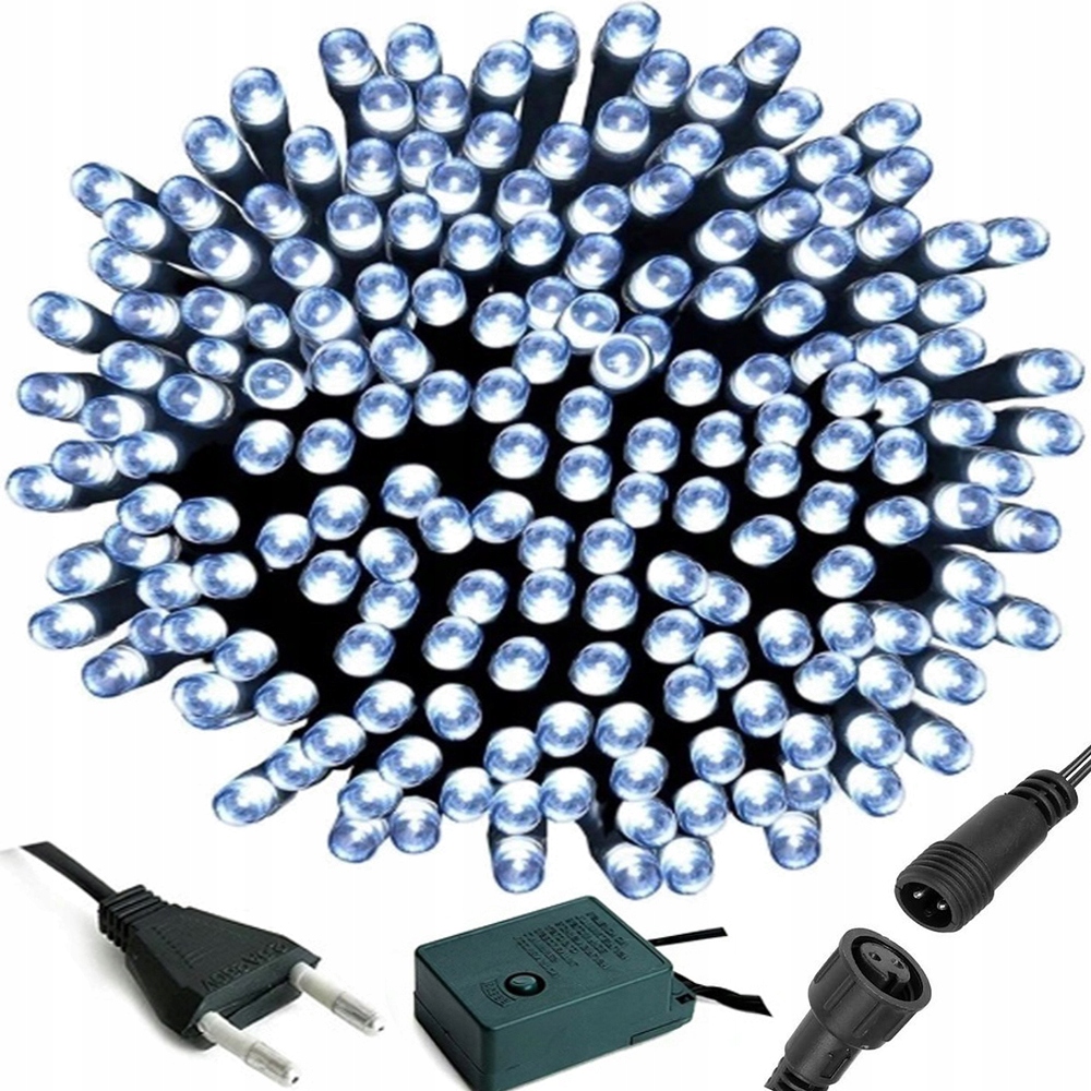 

Lampki choinkowe zewnętrzne 200 Led 10m Zimny