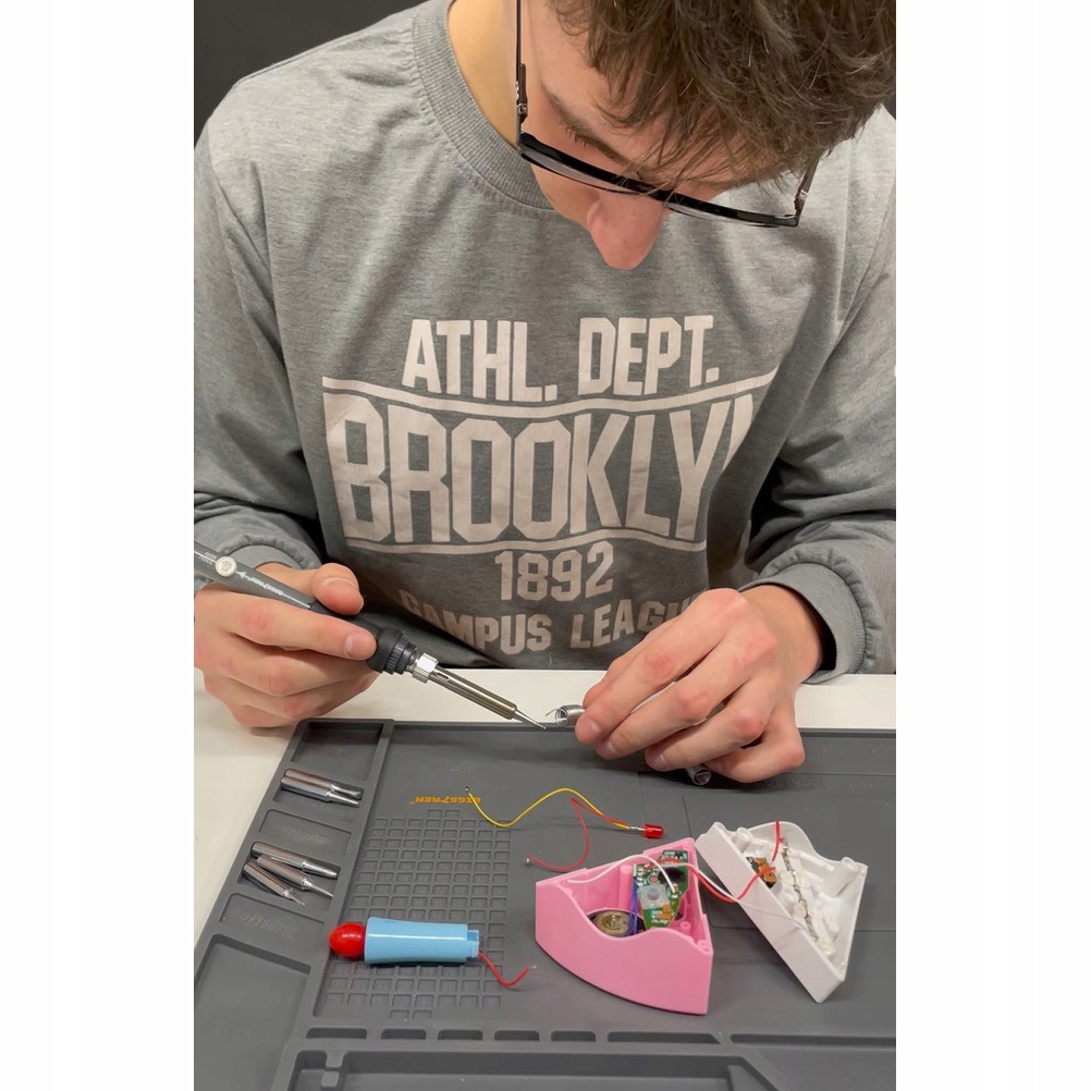 Mata Silikonowa Serwisowa do Lutowania Duża Podkładka Szara Organizer 30x45 Marka Inna