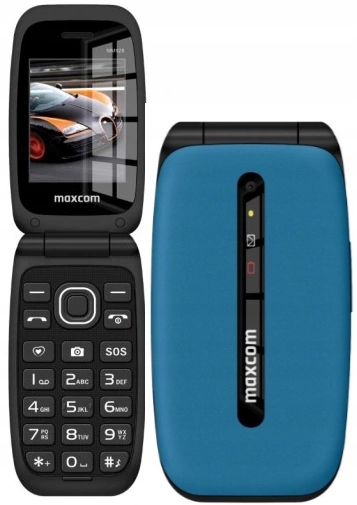 Telefon s klapkou Maxcom MM828 Modrý Lte pro seniory Sos VoLTE 1000 mAh