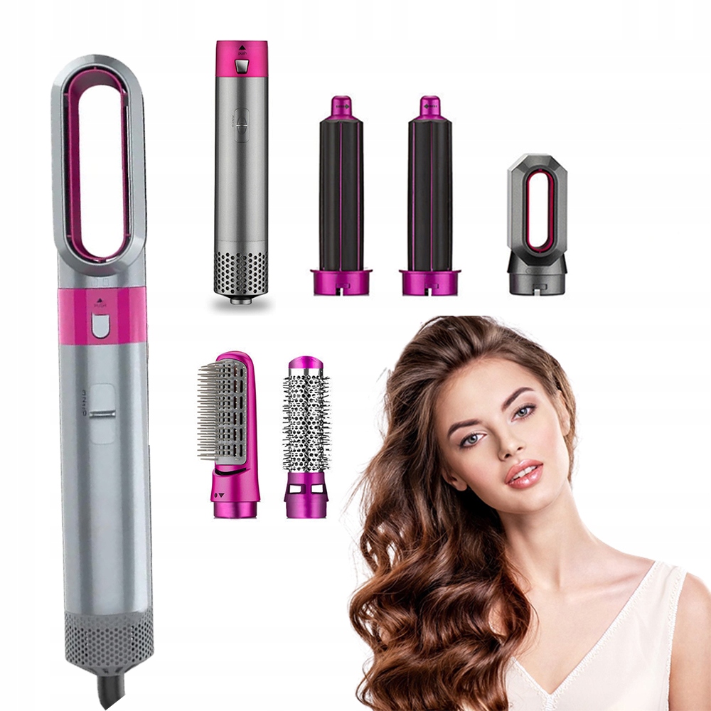 Sada Nástrojů Pro Úpravu Vlasů 5 V 1, Narovnávání, Natáčení Kadeří