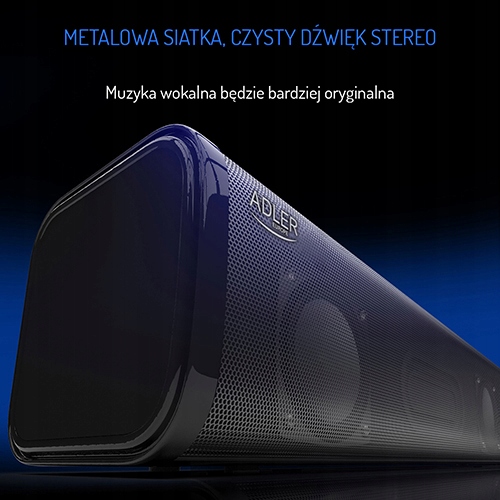 Soundbar z Budzikiem Bluetooth 5.0 AD 1191 Stereo 2x5W USB/SD