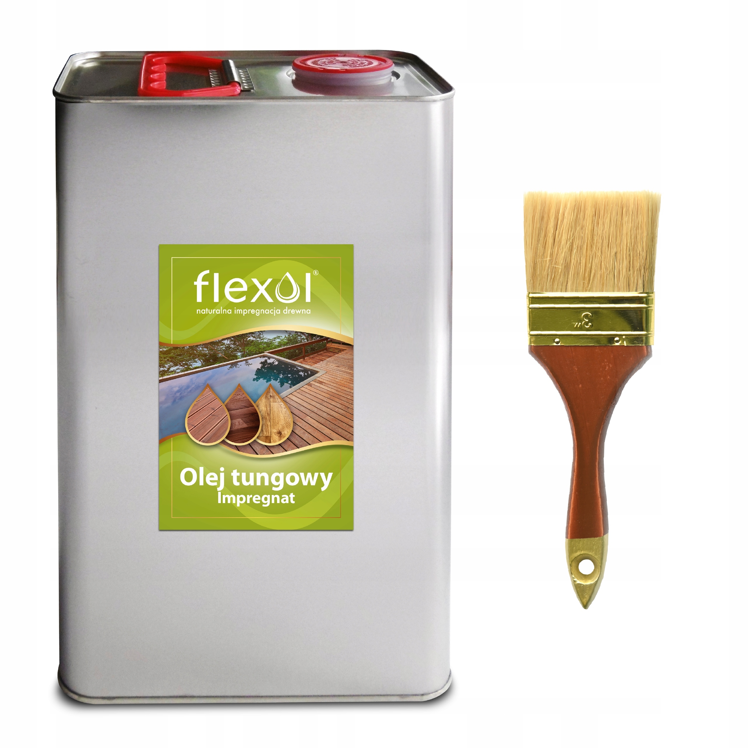 Tungový olej na drevo, impregnácia 100 % prírodná, 5 l Zadarmo