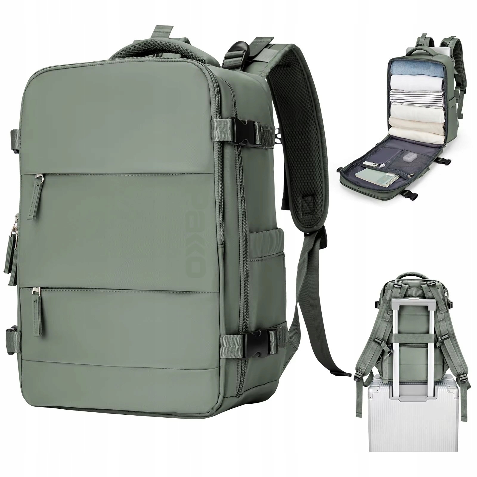 Batoh Pakko Příruční zavazadlo do letadla Wizzair Rayanair 40x20x25 Usb T500