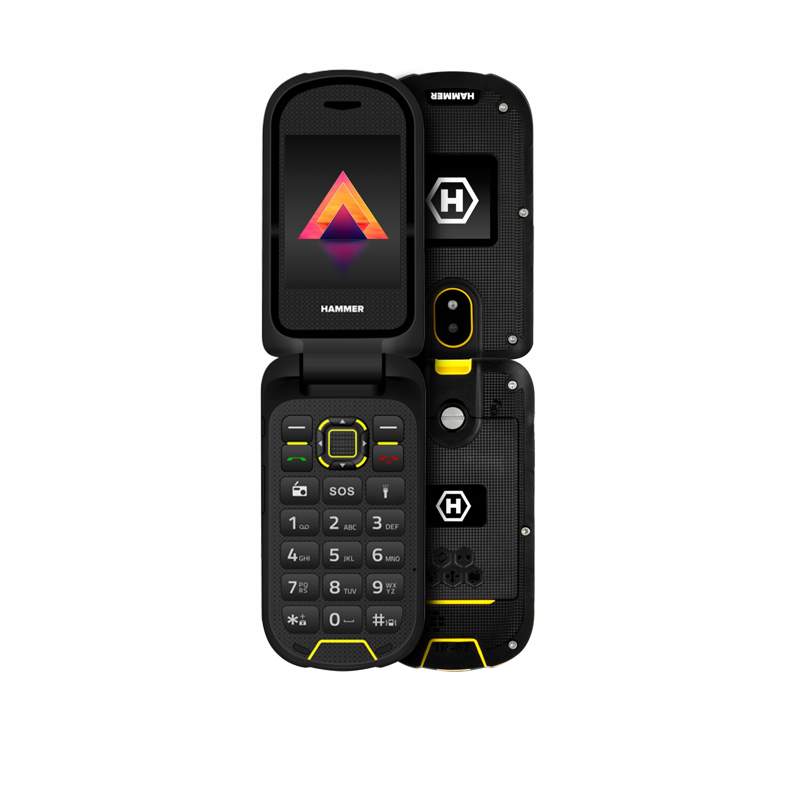 Zesílený telefon s klapkou Hammer Bow Lte 4G odolný IP68, voděodolný