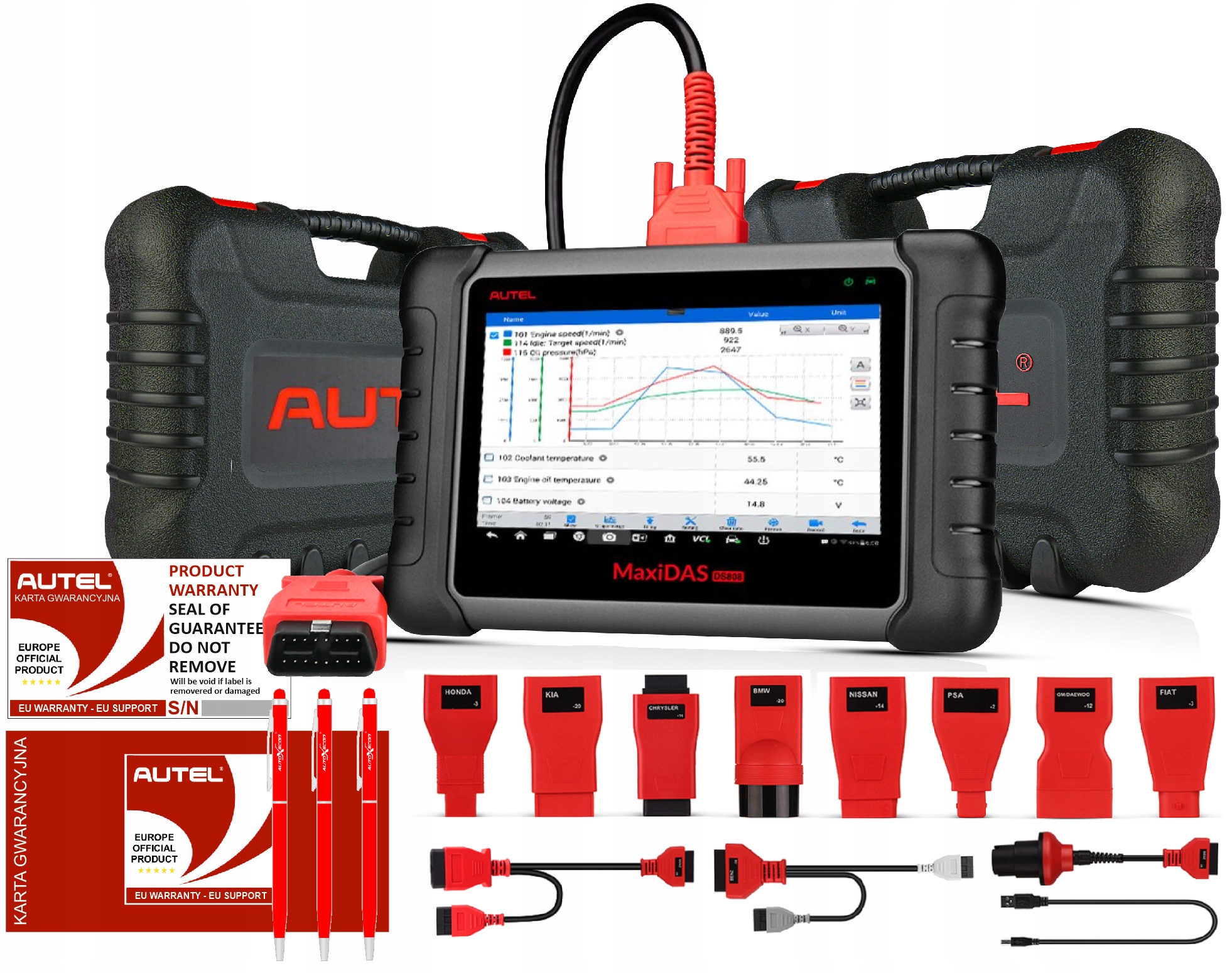 AUTEL MaxiDAS DS808 KIT 2 lata AKTUALIZACJE pl Kod producenta DS808