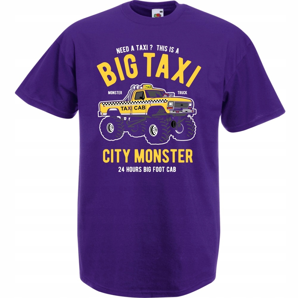 

Koszulka monster truck taxi samochód XXL fioletowa