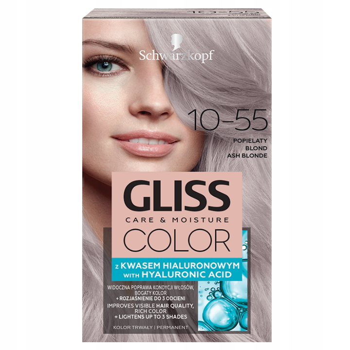 

Gliss Color Farba do włosów Popielaty Blond 10-55