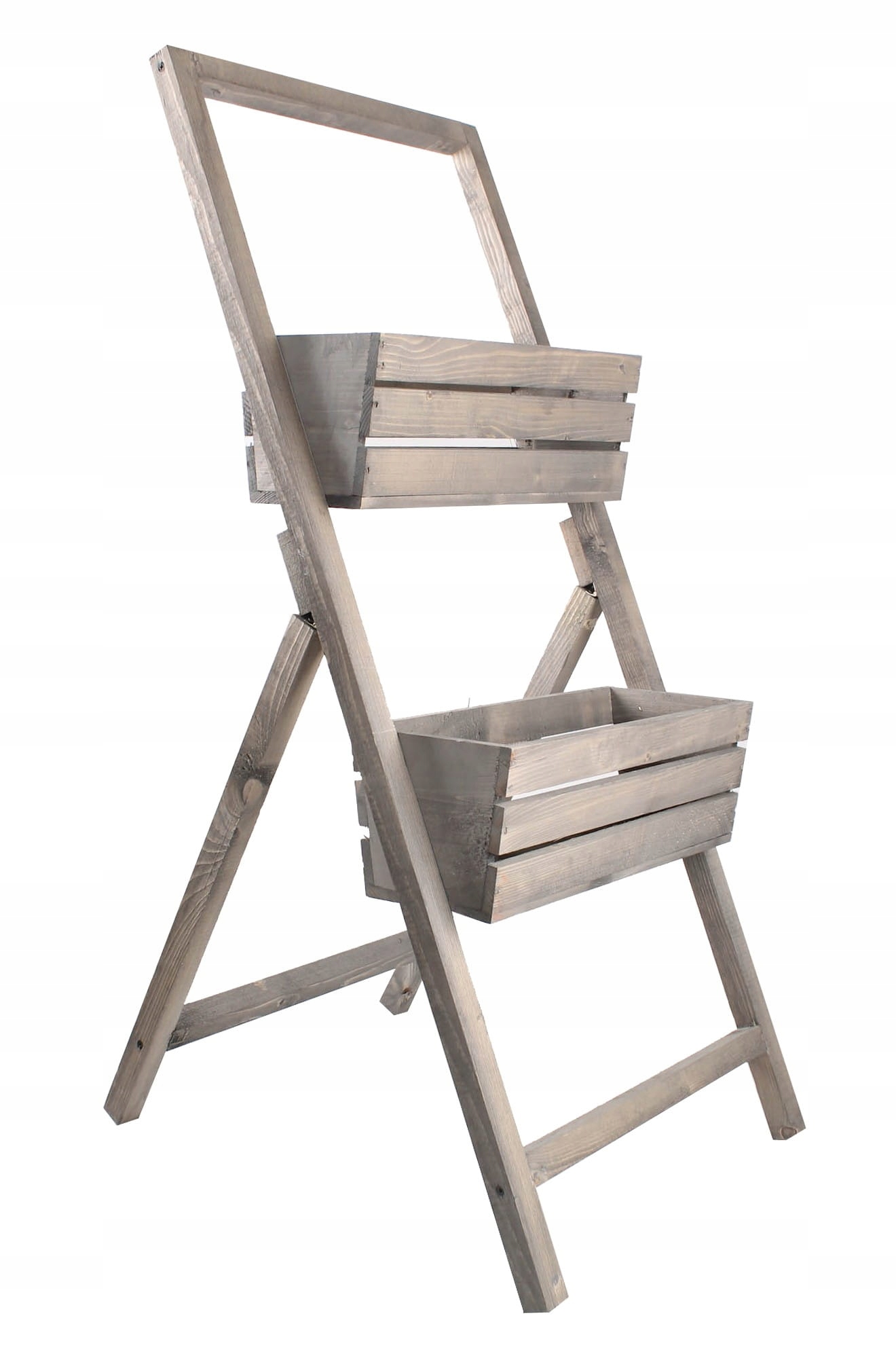 Květinový Stojan Na Dvě Balkonky Šedý 46x58x105 cm