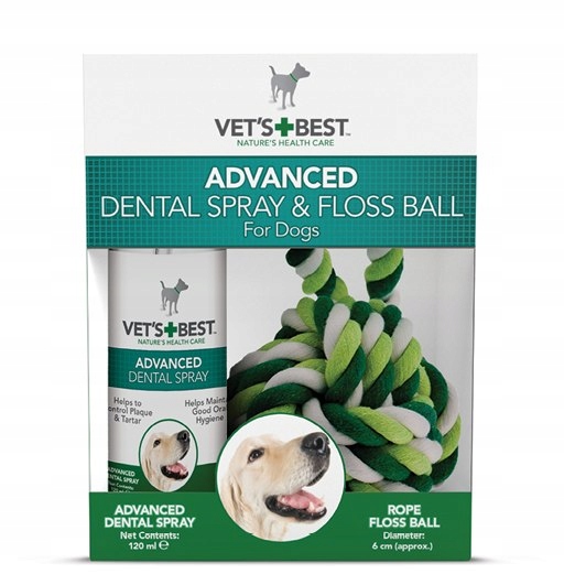 

Vet's Best Dental Spray 120ml i Piłka Sznurkowa