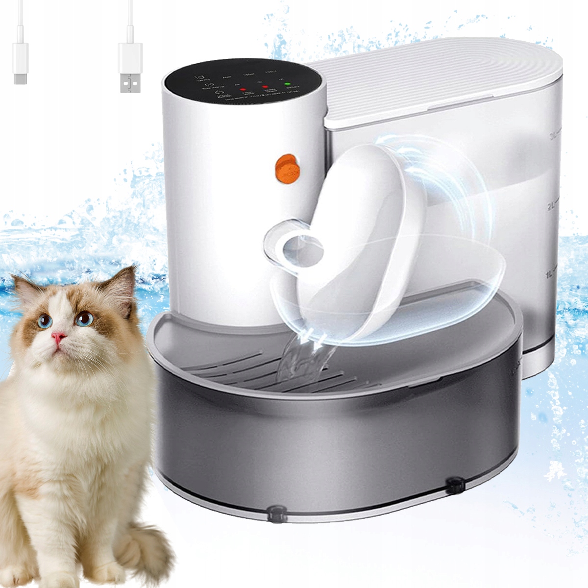 Levně Velká Kapacita Automatické Fontána Na Pití Pro Kočky Němé Přátelské