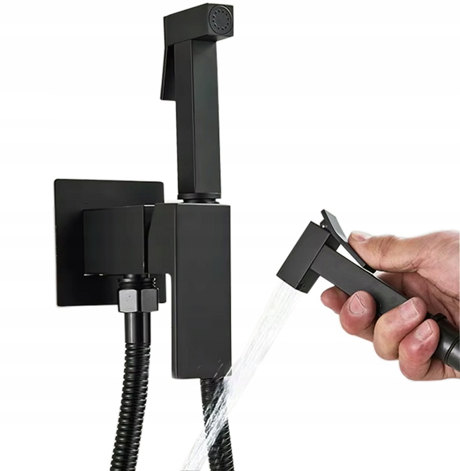 Podomietková Sada Bidetová Batéria Bidet Čierna Matná Na Bidet Nástenná