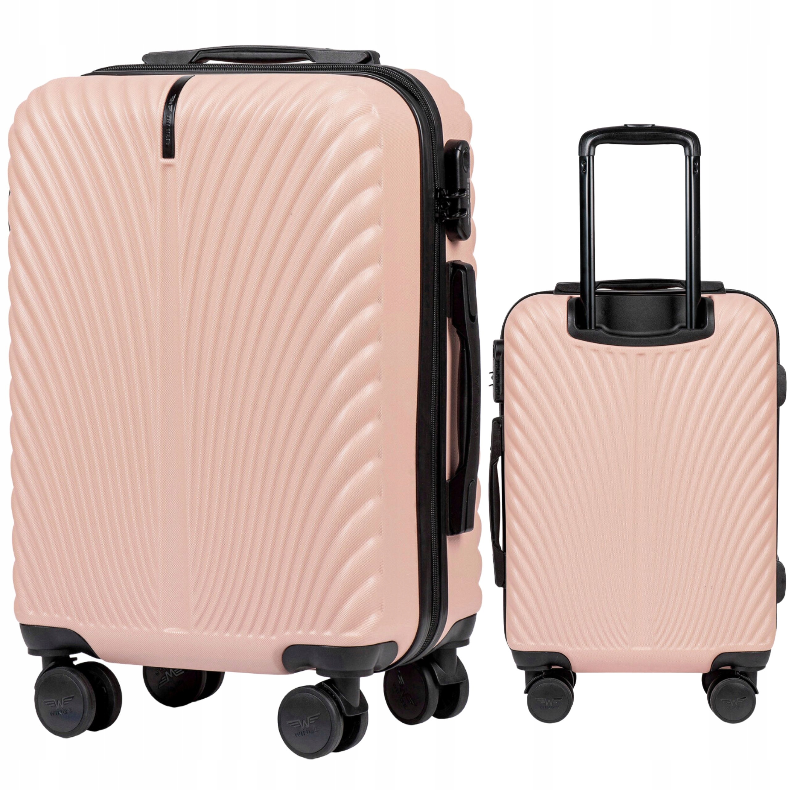Kabinový cestovní kufr na 4 kolečkách Abs+ příruční zavazadlo prostorný Wings