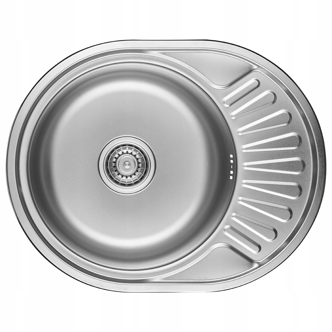 1-KOMOROVÝ Zapuštěný Kulatý Dřez Len