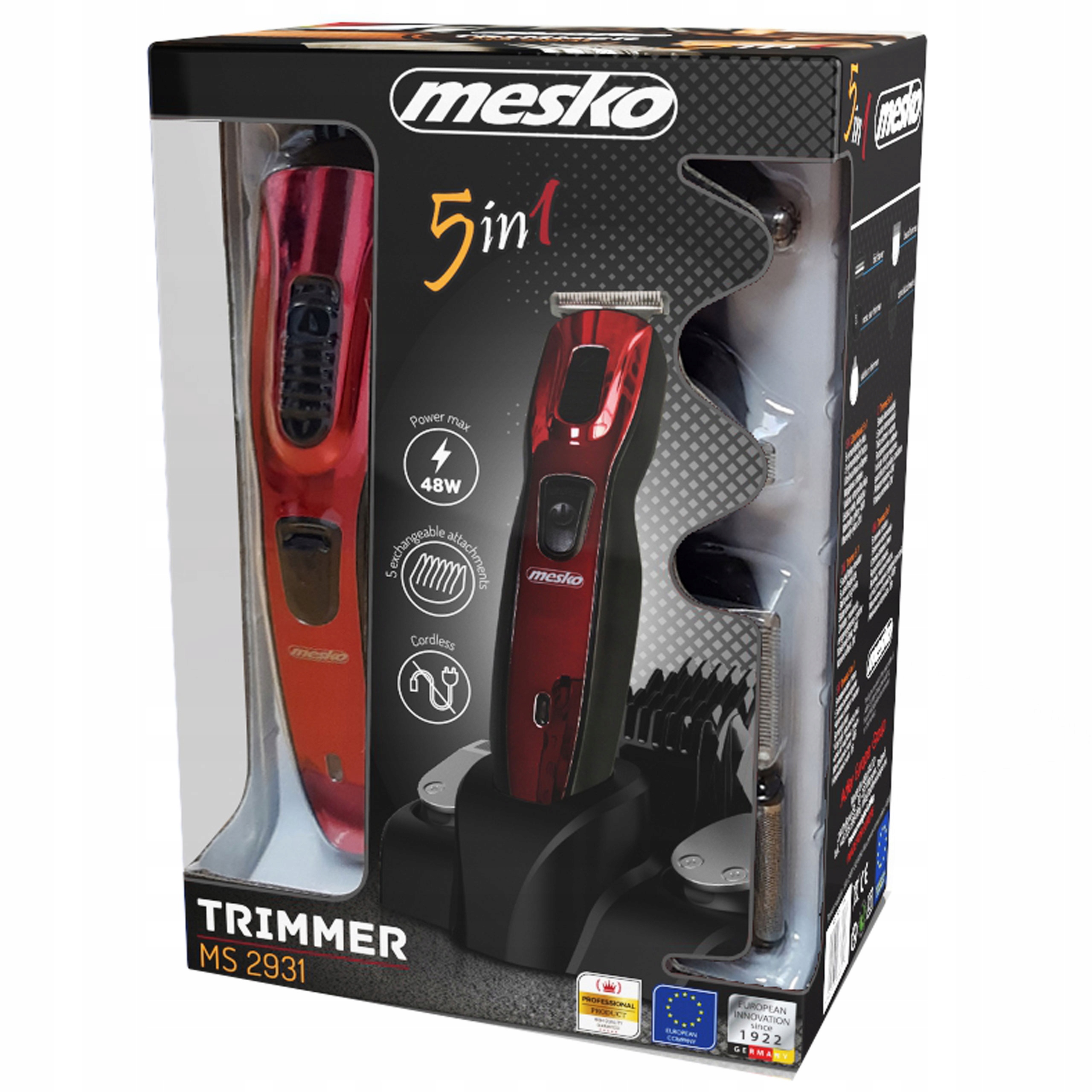 Trymer 5w1 MS 2931 - Strzyżarka, Golarka, Trymer 48W Akumulator