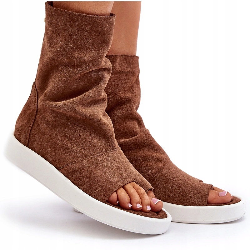 Zazoo 3441 Dámské Semišové Sandály Se Svrškem, Hnědé, Velikost 41