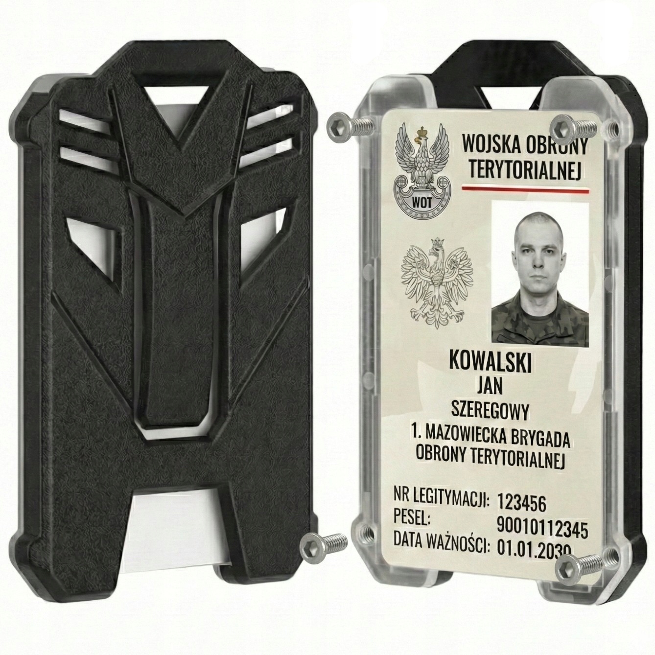 Identyfikator Na Legitymację Taktyczny Pancerny Wojskowy Skręcany Mocny