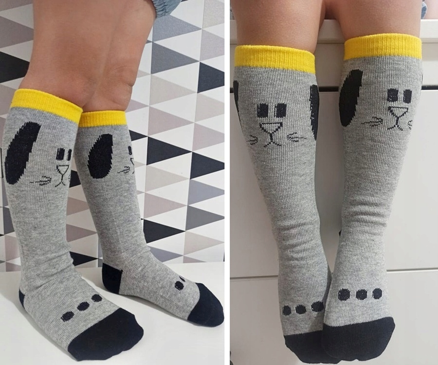 Podkolanówki niemowlęce SZARY PIESEK 1-3L 86-92-98 Marka Inna marka