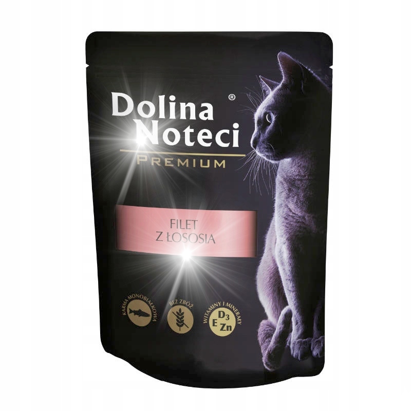 10x Dolina Noteci Premium vlhké krmivo pro kočky filé s lososem 85 g
