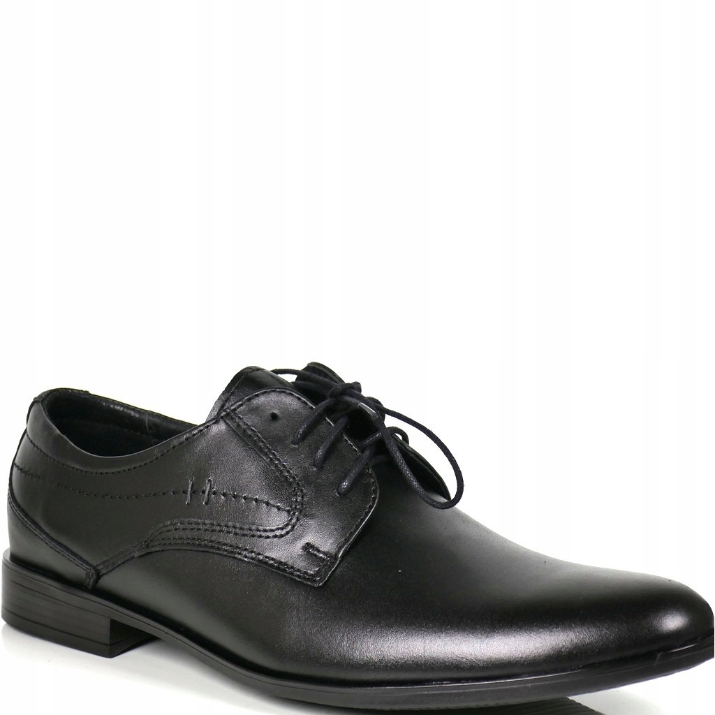 Společenské Boty Pánské Pantofle Černé Polská Kůže Pohodlné 44