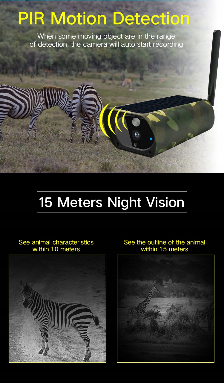 KAMERA SOLARNA GSM 4G LTE NA KARTE SIM KOLOR 4MPX Kod producenta IIIIIII