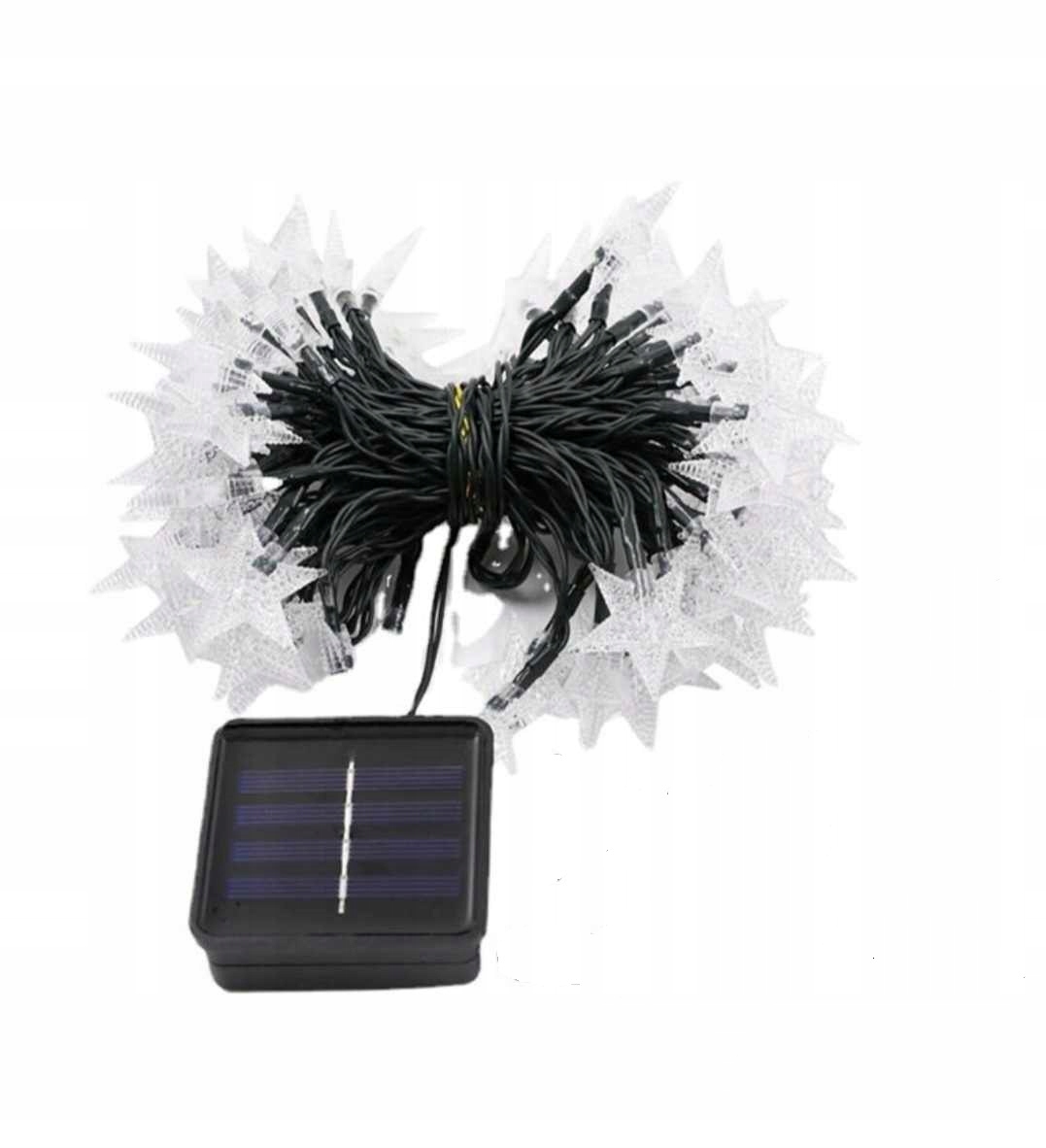 LED łańcuch świetlny solarny pięcioramienna gwiazda ogród