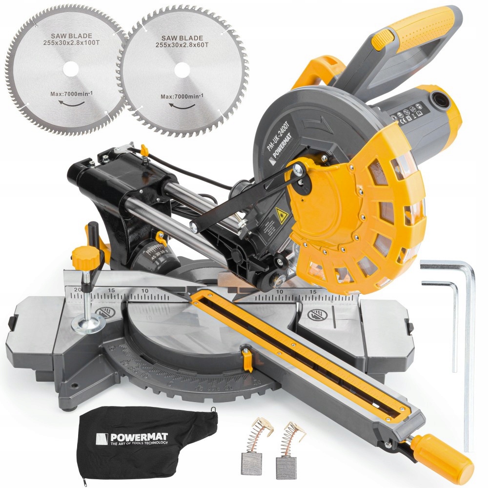 Piła Ukośna Pilarka Ukośnica Do Drewna Laser 2400W