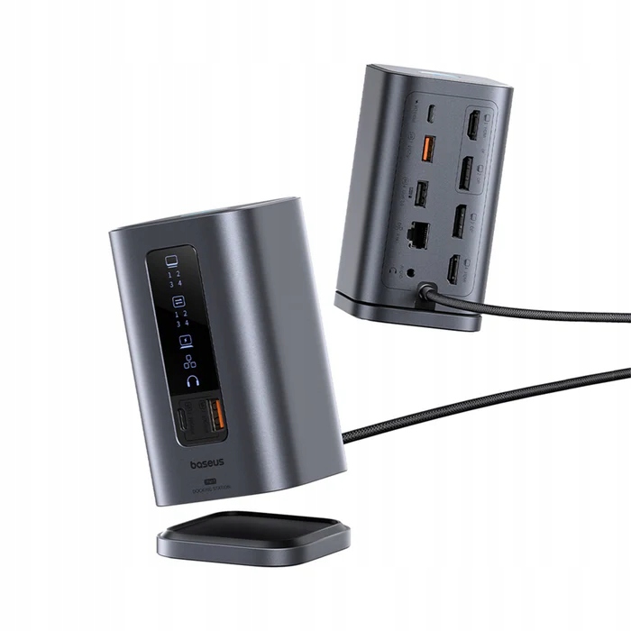 Baseus Stacja dokująca Spacemate 11 w 1 Hdmi Dp 4K 60 Hz, 3 x Usb